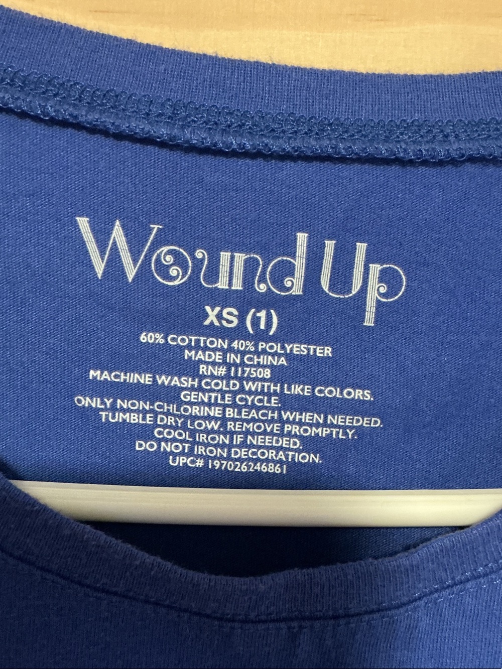Wound Up Royal Blue Short-Sleeve Graphic Tee with Pink & Lavender Floral Art - Picture 2 of 3